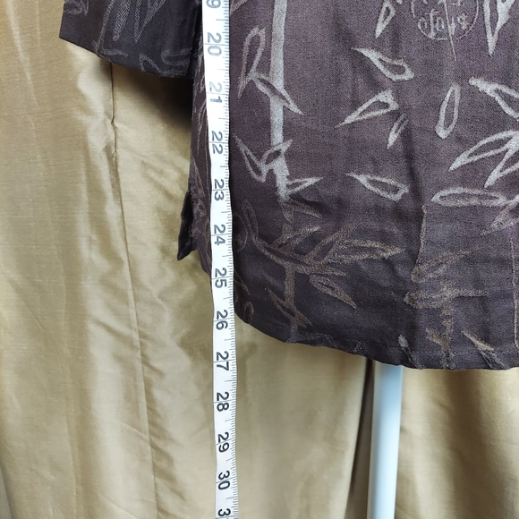 Bamboo Traders linen blend sheer print  top size M - Picture 6 of 9
